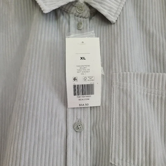 True Craft Women's Soft Corduroy Cropped Jacket Size XL Sage Green - Picture 2 of 5